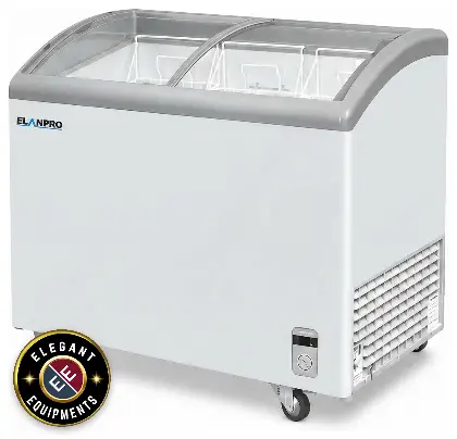Curved Glass Top Freezer Elanpro EKG 310 DPG