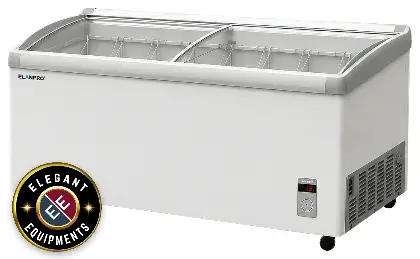 Curved Glass Top Freezer Elanpro EKG 626 DLG