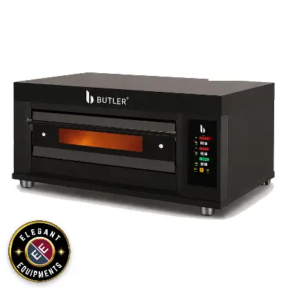 Pizza Stone Oven Gas Butler GPO 36 Black Italia