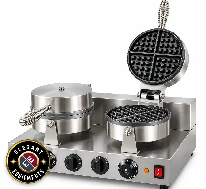 Waffle Maker Belgian Two Group Imported Electric